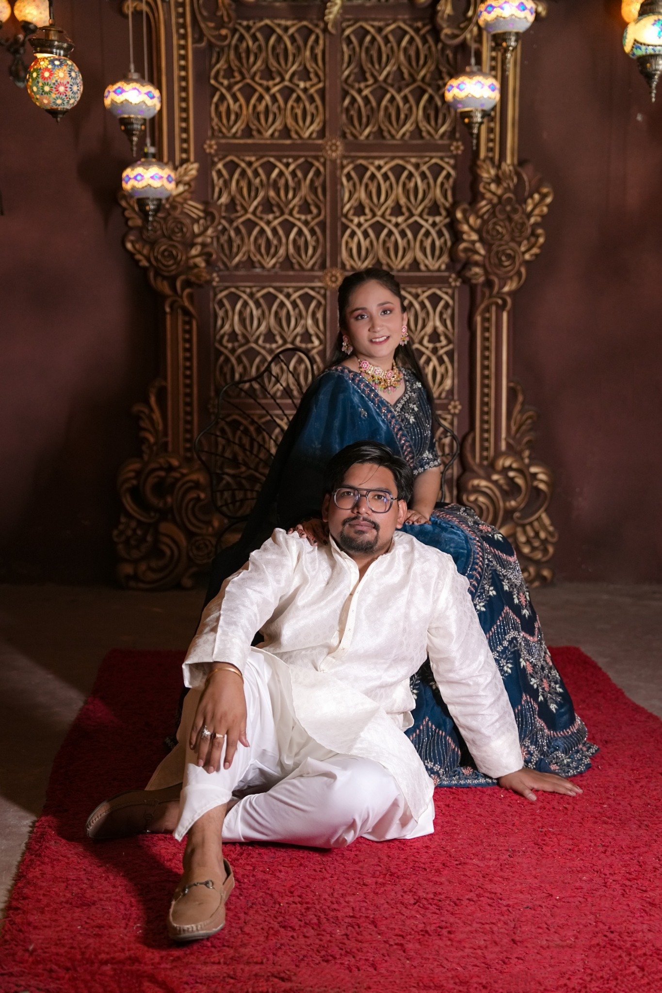 Arpit and Shivangi in a traditional indoor portrait